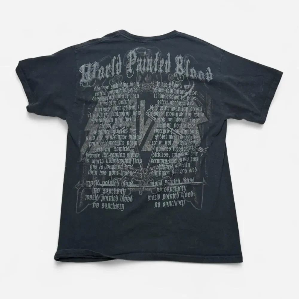 Slayer World Painted Blood Graphic Tee Black Fits L - Picture 2 of 5